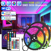 LED RGB Strip Lights with Bluetooth & Wi-Fi – Smart Home Lighting for Any Room 💡🎶